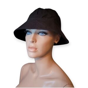 H&M Bucket Hat Cotton Casual Preppy black 58 cm